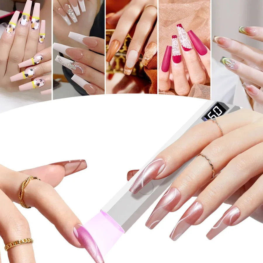 Glossy gel nails
